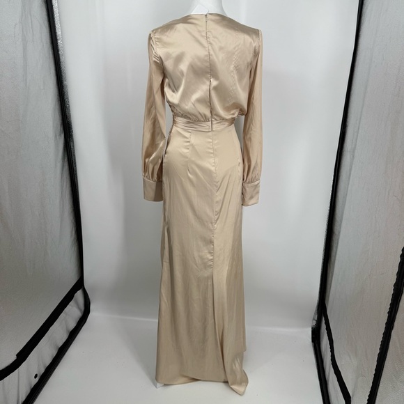 Ieena for Macduggal Long Sleeve Gown in Champagne - Picture 16 of 16